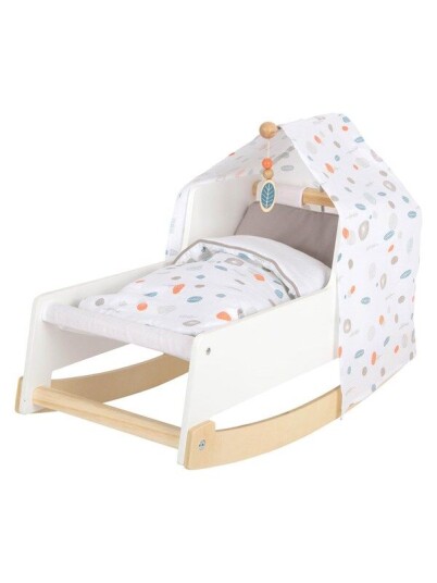 Small Foot Wooden Swing Doll Bed Little Button