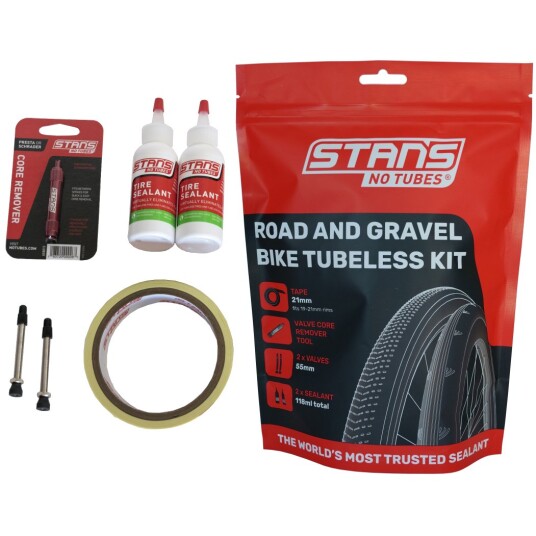 Stan's Notubes Tubeless Kit 21 mm Teip Og 55mm Ventiler Stan's Notubes Tubeless Kit 21 mm Teip Og 55mm Ventiler