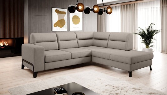 Anglika Sofa m. Sjeselong 4 seters   Beige