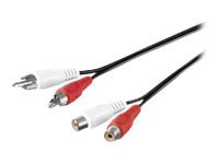 MicroConnect 5m RCA Lydkabel Hunn-Hann Sort