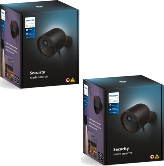 Philips Hue Secure Kablet Overvåkingskamera Svart med Full HD og Smarthusintegrasjon