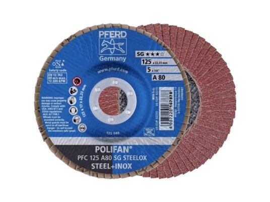 Pferd Lamellskive PFC 125 A 80 SG Steelox 125mm 12200 rpm 10 stk