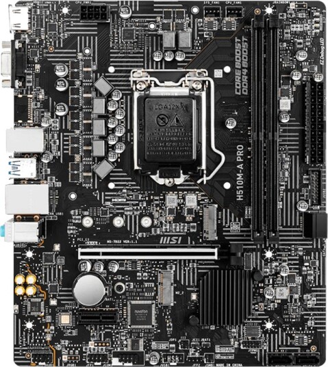 MSI H510M A PRO Intel LGA1200 DDR4 Micro ATX MSI H510M A PRO Intel LGA1200 DDR4 Micro ATX