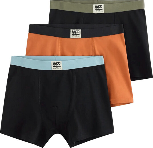Lindex 3 Pack Boxer Shorts Black 170