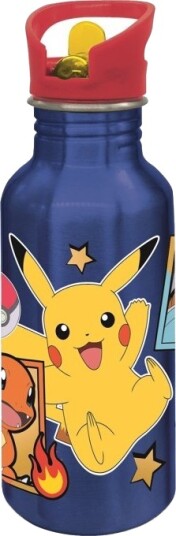 Pokémon Aluminium Flaske med Sugerør 545 ml - Praktisk og Barnevennlig