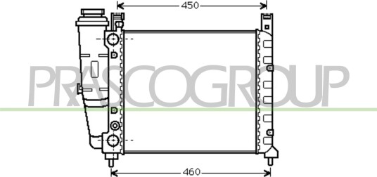 PRASCO FT127R002 Radiator motorkjøling