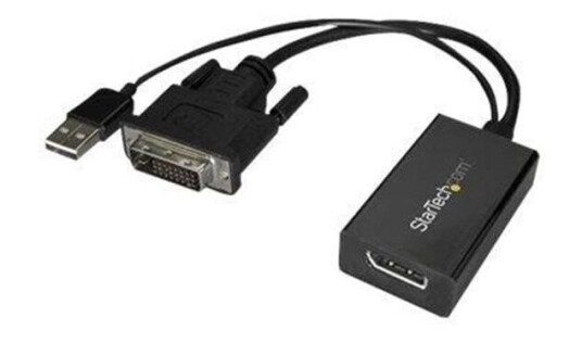 StarTech DVI-D til DisplayPort Adapter 0,25 m med USB-strøm - Maks 1920 x 1200