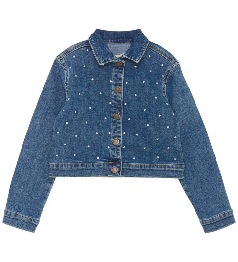 Creamie Jacket Denim Rhinestones Blue 140