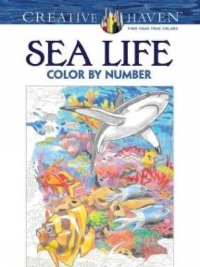 Creative Haven Sea Life Color by Number Coloring Book av George Toufexis