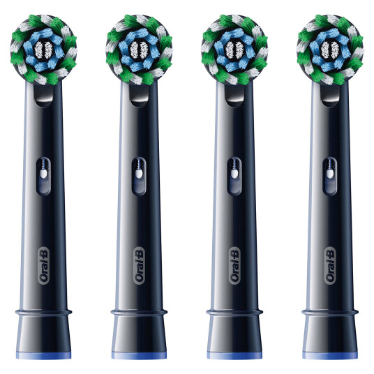 Oral B PRO CrossAction 4 stk. Børstehoder SVART