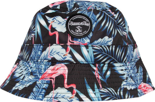 Blount & Pool Hawaii Bucket Hat Black Flamingo Leaf S/M Capser Blount & Pool Hawaii Bucket Hat Black Flamingo Leaf S/M Capser
