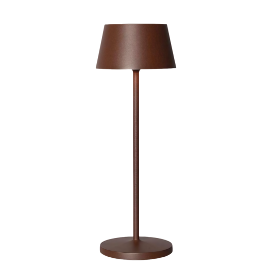 Oppladbar LED bordlampe   Brun touch dimbar IP54   Dimbar : Dimbar Kulør : Varm