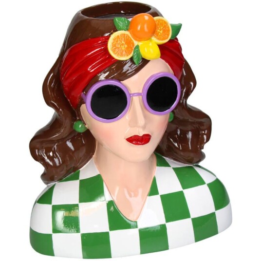 Kersten Vase Fashion Lady Grønn Rutet H29