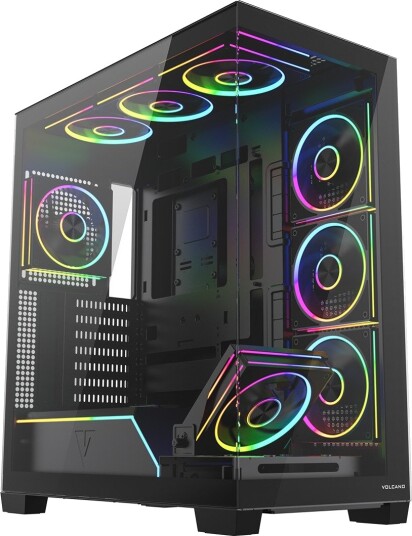 Modecom Volcano Stellar Plus ARGB Midi Tower ATX microATX Mini-ITX Svart