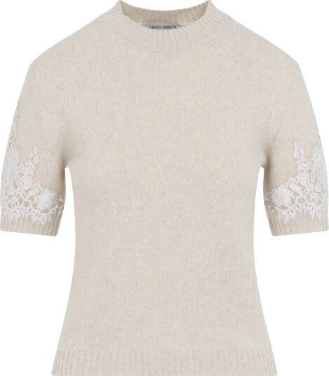 Alberta Ferretti Dame Strikkevarer Beige XS,