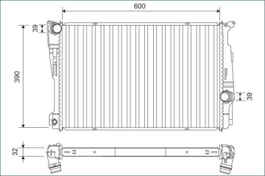 VALEO 701162 Radiator motorkjøling VALEO 701162 Radiator motorkjøling