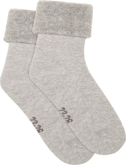 Minymo Baby 2X2 Rib Wool Socks 2 Pack Grey 15\18