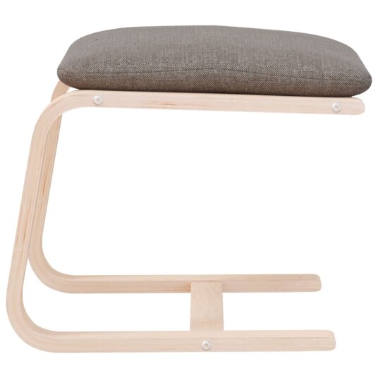  Fotskammel gråbrun 51x41x40 cm stoff 8720845742805