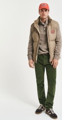 Gant Regular fit kordfløyelsjeans COUNTRY GREEN 3132