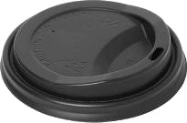 Drikkelåg Cpla Ø90xh17mm Til Kaffebæger Sort,16 Pk X 50 Stk/Krt