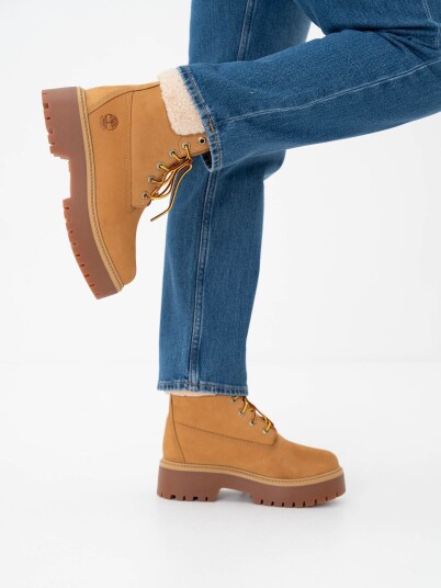 Timberland Stone Street 6 Inch WaterProof Teddy Fleece Beige 37.5