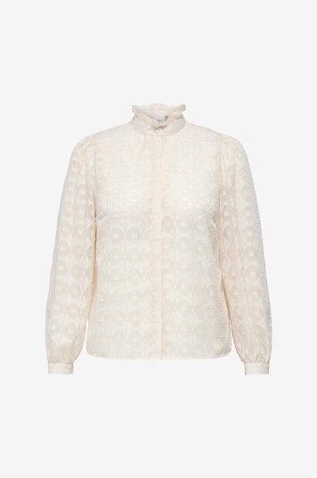Only Carmakoma Bluse carChloey L/S Grå