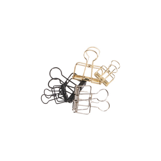BookBinders Wire clip 10-pakke, gull Medium (32mm) Gull farge