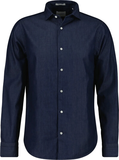 Gant Reg Indigo Twill Shirt   Navy   S