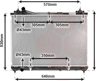 VAN WEZEL 52002105 Radiator, motorkjøling