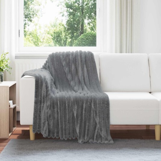 vidaXL Kastepledd 6 pcs Mørkegrå 150 x 130 cm Fleece