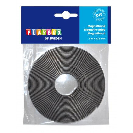 Playbox Magnetstripe Svart 12,5mm 5m