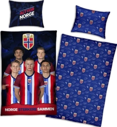 NFF Norge Landslag sengesett 140x200 cm – 100% Bomull