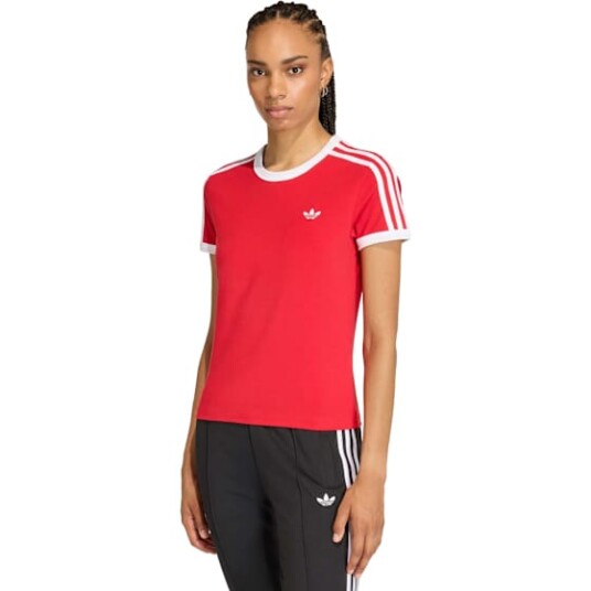 Adidas Originals 3S Tee Slim Red XS Adidas Originals 3S Tee Slim Red XS