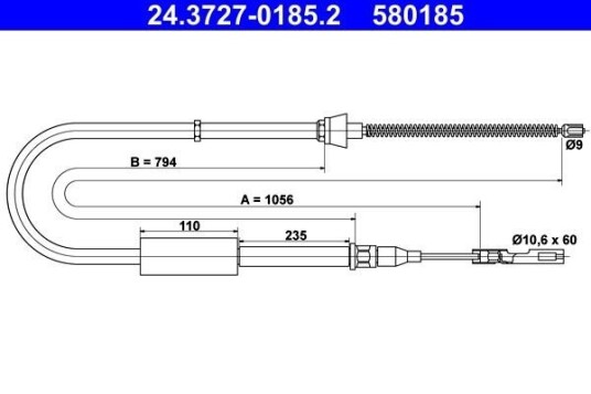 Bremsewire ATE 24.3727 0185.2 Bremsewire ATE 24.3727 0185.2