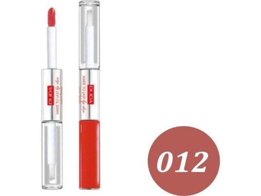 Pupa_Made To Last Lip Duo Liquid Lip Color Color &Amp  Topcoat Vanntett Langvarig Vannfast Flytende Leppestift Og Lipgloss 012 2X4ml