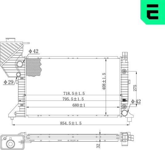 ERA 673505 Radiator motorkjøling