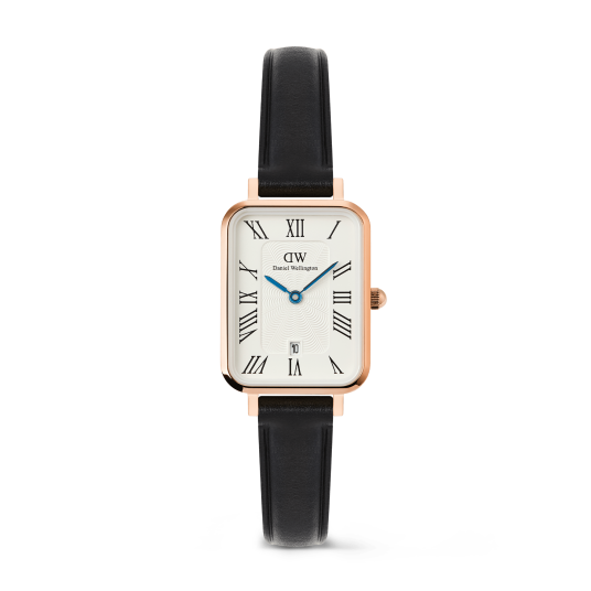 Daniel Wellington DW Watch Quadro Roman Numerals Date Sheffield Rose Gold 20x26mm Daniel Wellington DW Watch Quadro Roman Numerals Date Sheffield Rose Gold 20x26mm