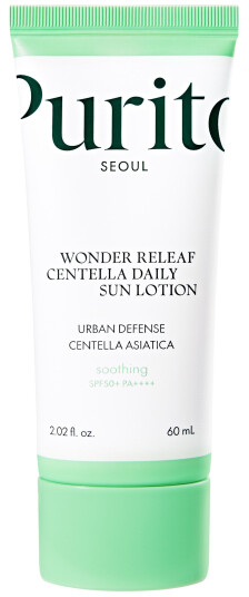 Purito Wonder Releaf Centella Solkrem SPF50 60 ml - Parabenfri Fuktighetsgivende Krem for Sensitiv Hud Purito Wonder Releaf Centella Solkrem SPF50 60 ml - Parabenfri Fuktighetsgivende Krem for Sensitiv Hud