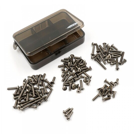 Yeah Racing TSAS 0013 TITANIUM SCREW ASSORTED SET W/BOX FOR BBX
