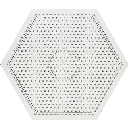 Diverse Perleplate stor sekskant str 15x15 cm medium klar 1 stk