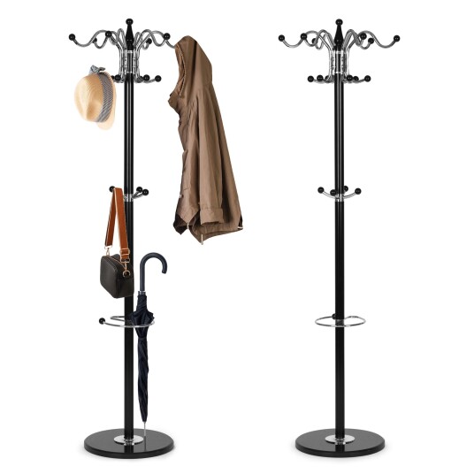 Stående kleshenger 16 kroker metall 172 cm ModernHome
