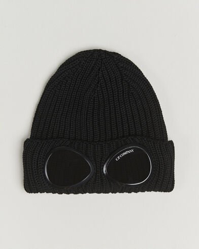 C.P. Company Knitted Merino Goggle Beanie Black C.P. Company Knitted Merino Goggle Beanie Black
