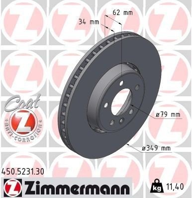 ZIMMERMANN 450.5231.30 Bremseskive