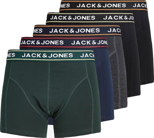 Jack & Jones Jacmax Solid Trunks 5 Pack Btw Black XXL