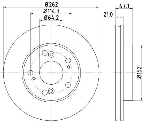 Bremseskive HELLA 8DD 355 115-341