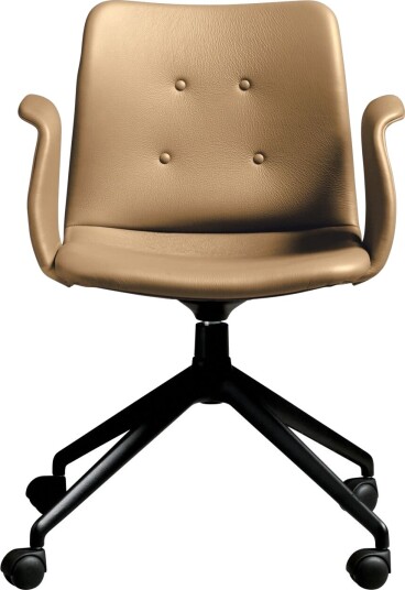 Sibast Furniture Bent Hansen Primum 4 stjerners Spisestol med Sving og Hjul Sort/ Zenso 3 261