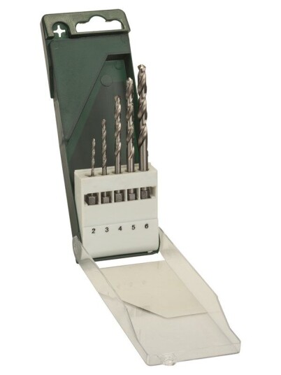 Bosch 5 delers metallbor sett HSS G med sekskanttange 2,0; 3,0; 4,0; 5,0; 6,0 mm