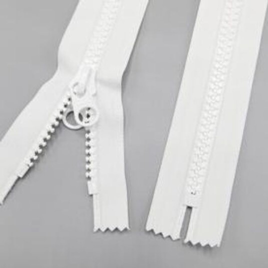 Glidelås YKK  80 cm lukket hvit