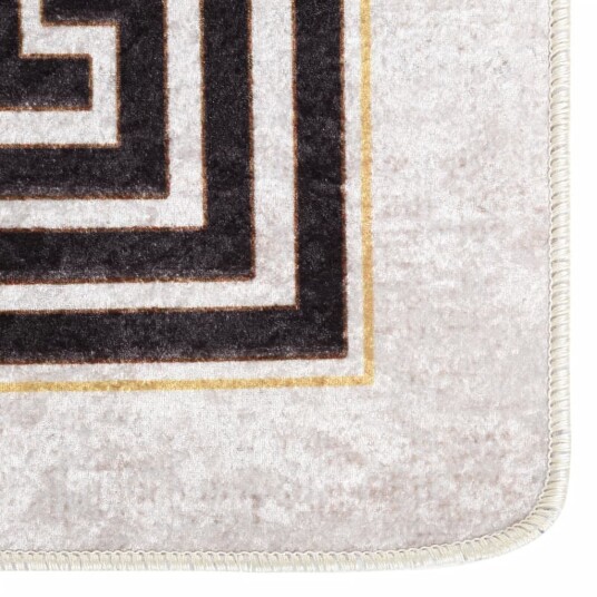 vidaXL Vaskbart teppe 160x230 cm lys beige sklisikker vidaXL Vaskbart teppe 160x230 cm lys beige sklisikker