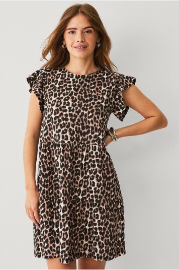 Vila Kjole viybil Summer Aop S/s Dress Brun